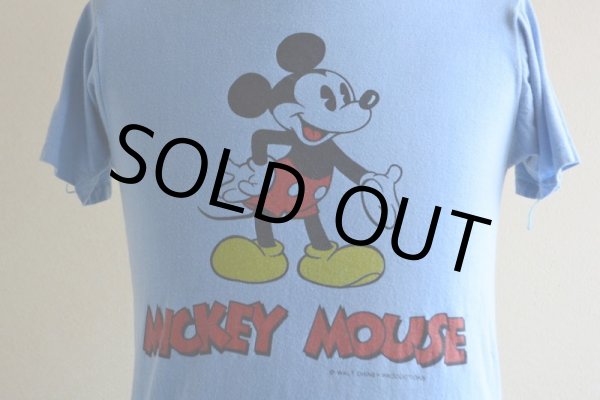 画像7: 1970s MICKEY MOUSE 両面プリントTシャツ　 表記S  (7)