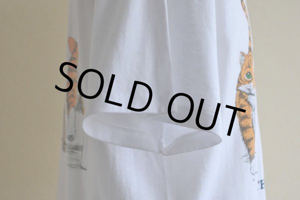 画像9: 1990s ネコ両面プリントTシャツ　 表記L  (9)