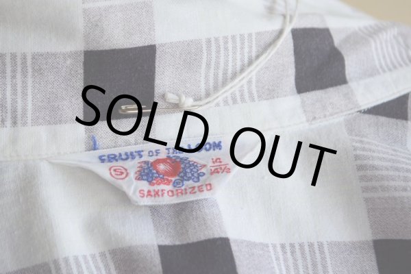 画像6: 1950s〜 FRUIT OF THE LOOM コットンシャツ　 表記S  (6)