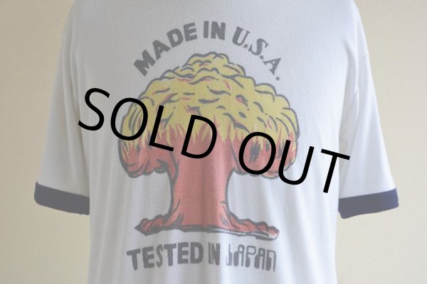 画像7: 1990s 原子爆弾 リンガーTシャツ　 両面プリント　 実寸L  (7)