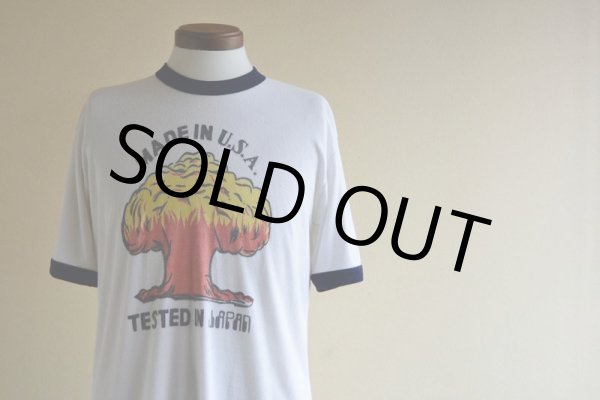 画像6: 1990s 原子爆弾 リンガーTシャツ　 両面プリント　 実寸L  (6)