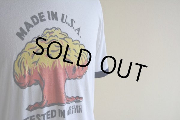 画像8: 1990s 原子爆弾 リンガーTシャツ　 両面プリント　 実寸L  (8)