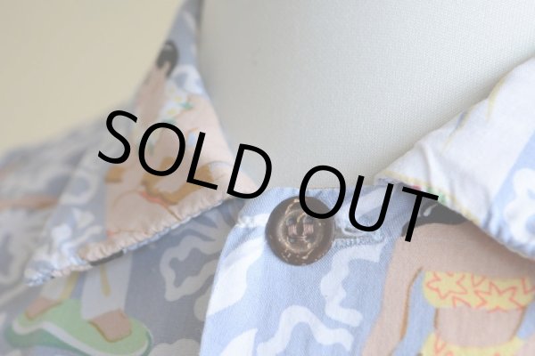 画像9: 1980s reyn spooner レーヨンアロハシャツ　 実寸M  (9)