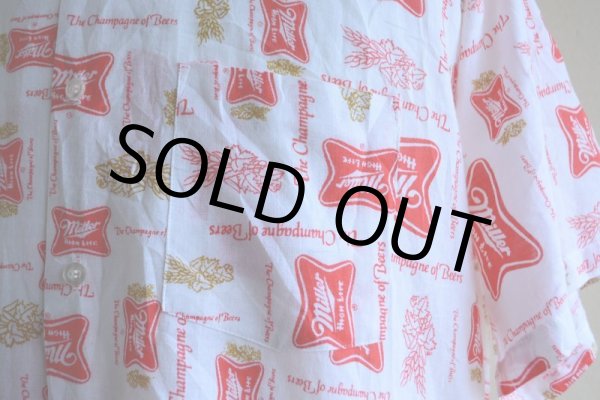 画像8: 1970s Miller Beer 総柄シャツ　 表記L  (8)