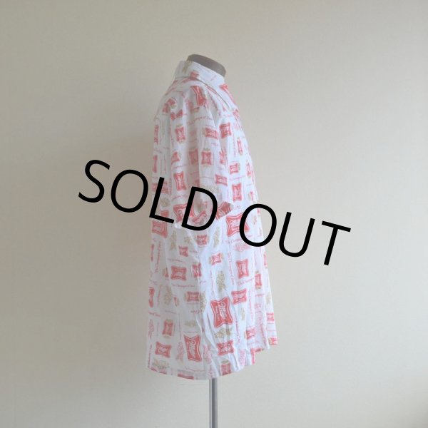 画像2: 1970s Miller Beer 総柄シャツ　 表記L  (2)