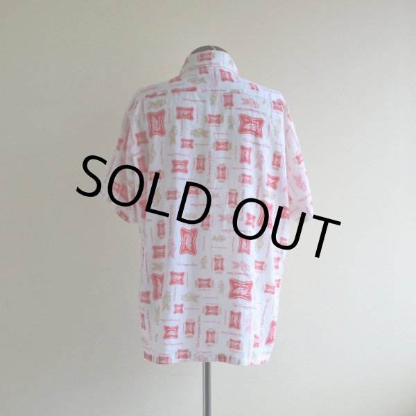 画像3: 1970s Miller Beer 総柄シャツ　 表記L  (3)