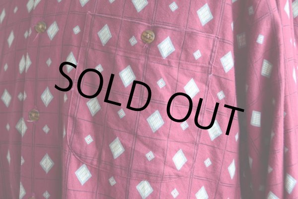 画像9: 1990s SEARS ROEBUCK 総柄BDシャツ  表記M  (9)