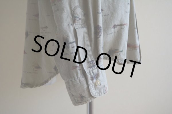 画像10: 1990s ORVIS フライ柄シャツ  表記M  (10)