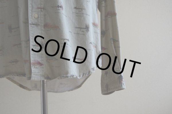 画像8: 1990s ORVIS フライ柄シャツ  表記M  (8)