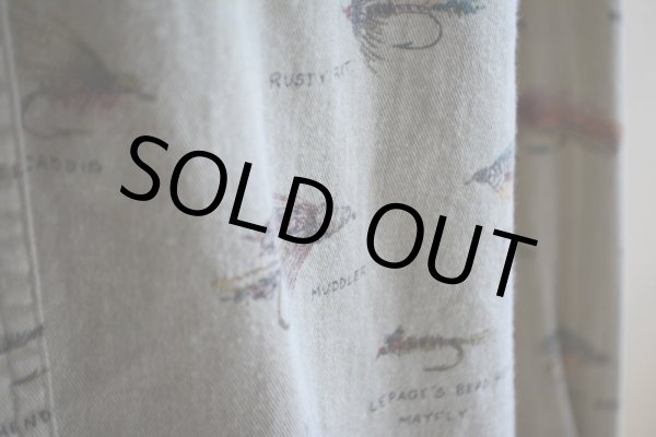 画像9: 1990s ORVIS フライ柄シャツ  表記M  (9)