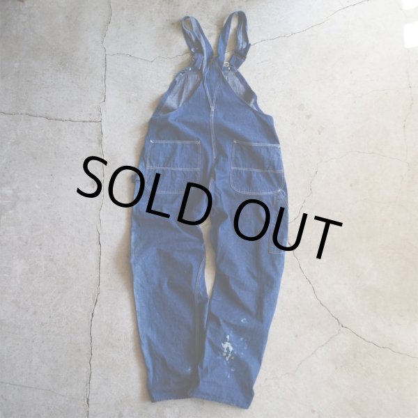 画像2: 1950s SANFORIZED デニムオーバーオール　 実寸W37  (2)