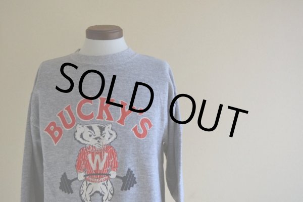 画像5: 1980s WISCONSIN カレッジスウェット　 表記L  (5)