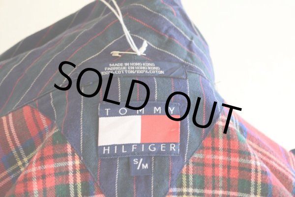 画像13: 1990s TOMMY HILFIGER フランネルガウン  クレイジーパターン  表記S/M  (13)