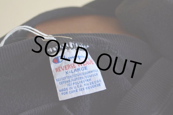 画像14: 1990s Champion リバースウィーブスウェット  目付きBLACK  表記XL  (14)