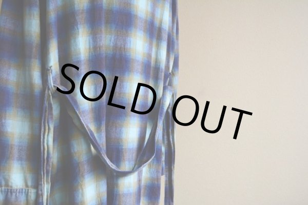 画像13: 1960s プリントネルガウン　 オンブレーチェック　 表記XL  (13)