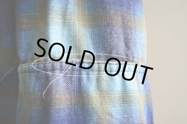 画像11: 1960s プリントネルガウン　 オンブレーチェック　 表記XL  (11)