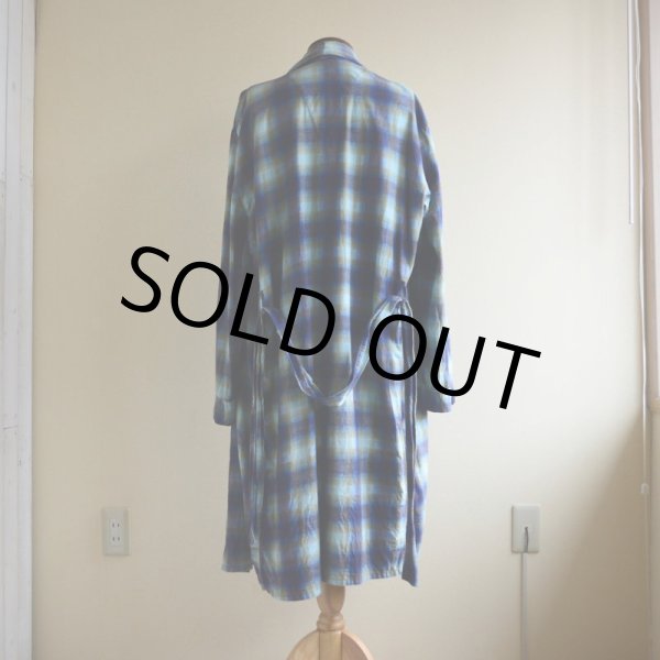 画像3: 1960s プリントネルガウン　 オンブレーチェック　 表記XL  (3)