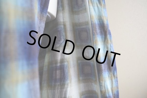 画像10: 1960s プリントネルガウン　 オンブレーチェック　 表記XL  (10)