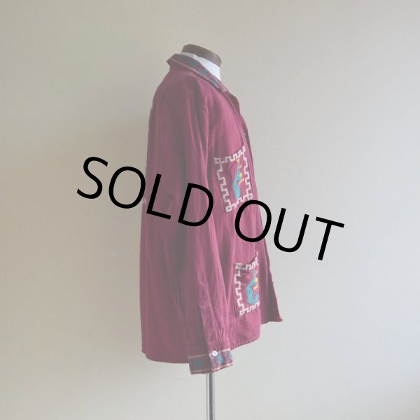 画像2: 1970s グアテマラシャツ　 実寸ML  (2)