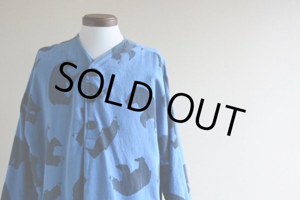 画像5: 1990s MICHIGAN RAG クマ総柄フランネルプルオーバーシャツ　 表記L/XL  (5)