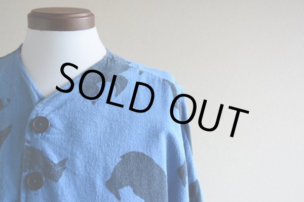 画像6: 1990s MICHIGAN RAG クマ総柄フランネルプルオーバーシャツ　 表記L/XL  (6)