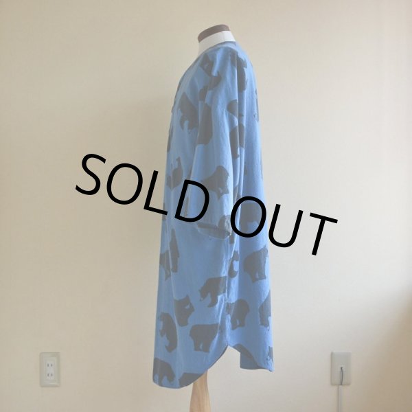 画像4: 1990s MICHIGAN RAG クマ総柄フランネルプルオーバーシャツ　 表記L/XL  (4)