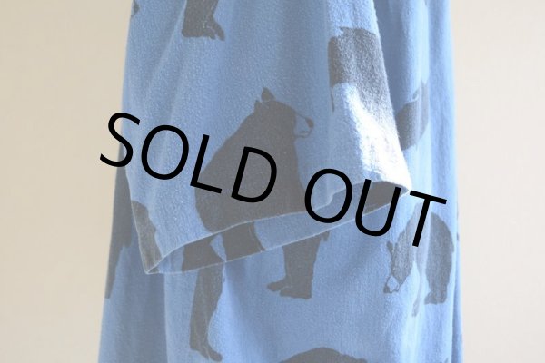 画像9: 1990s MICHIGAN RAG クマ総柄フランネルプルオーバーシャツ　 表記L/XL  (9)