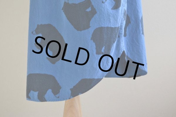 画像8: 1990s MICHIGAN RAG クマ総柄フランネルプルオーバーシャツ　 表記L/XL  (8)