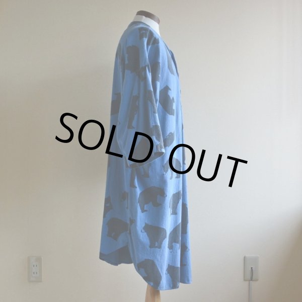 画像2: 1990s MICHIGAN RAG クマ総柄フランネルプルオーバーシャツ　 表記L/XL  (2)