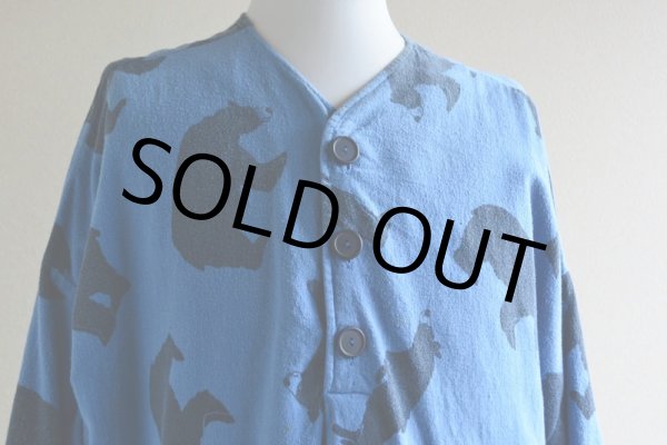 画像7: 1990s MICHIGAN RAG クマ総柄フランネルプルオーバーシャツ　 表記L/XL  (7)