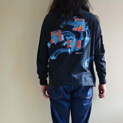画像3: 1970s-80s Anvil 鯉和柄L/SポケットTシャツ　 表記XL 
