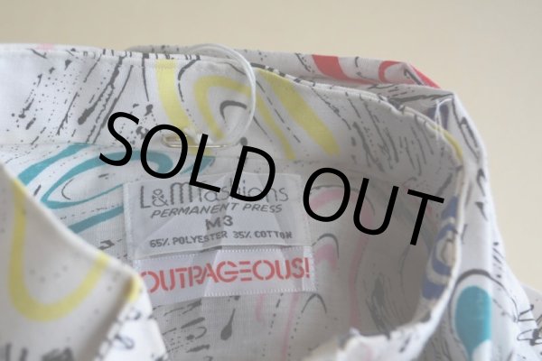 画像15: 1980s L&M FASHIONS ウィングカラーシャツ　 表記M  (15)