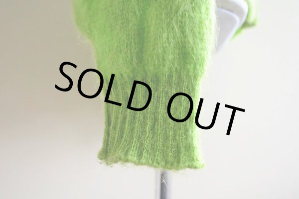 画像10: 1960s-70s ARENA モヘアカーディガン　 ライムグリーン　 表記M  (10)