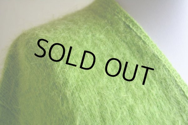 画像7: 1960s-70s ARENA モヘアカーディガン　 ライムグリーン　 表記M  (7)