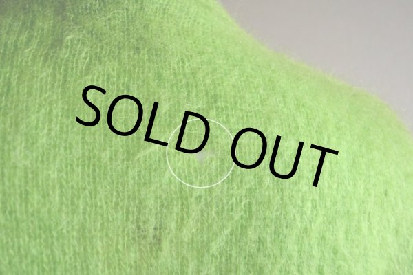 画像13: 1960s-70s ARENA モヘアカーディガン　 ライムグリーン　 表記M  (13)