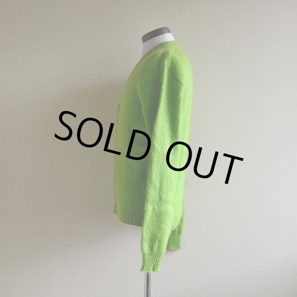 画像4: 1960s-70s ARENA モヘアカーディガン　 ライムグリーン　 表記M  (4)