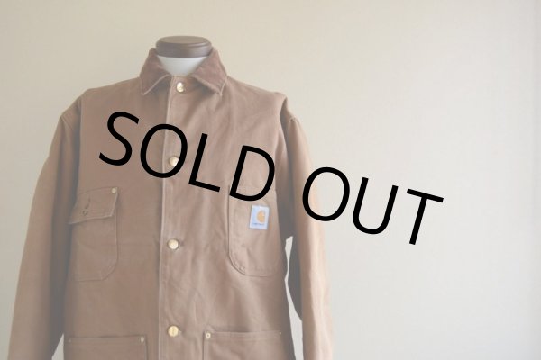 画像5: 1990s Carharttブラウンダックカバーオール  裏ブランケット付き  実寸L  (5)