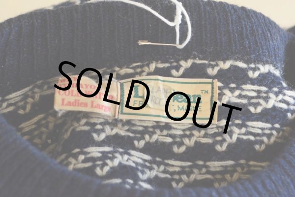 画像13: 1980s L.L.Bean バーズアイセーター  表記Ladies L  (13)