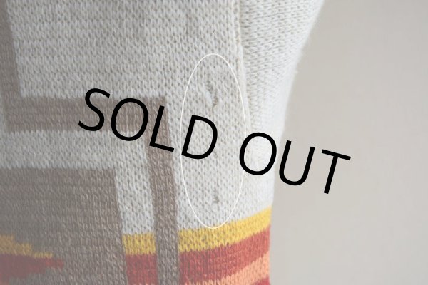 画像19: 1970s PENDLETON ショールカラーニットカーディガン  チーフジョセフ柄  表記L  (19)