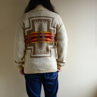 画像3: 1970s PENDLETON ショールカラーニットカーディガン　 チーフジョセフ柄　 表記L 