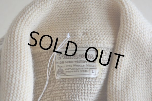 画像5: 1970s PENDLETON ショールカラーニットカーディガン  チーフジョセフ柄  表記L  (5)