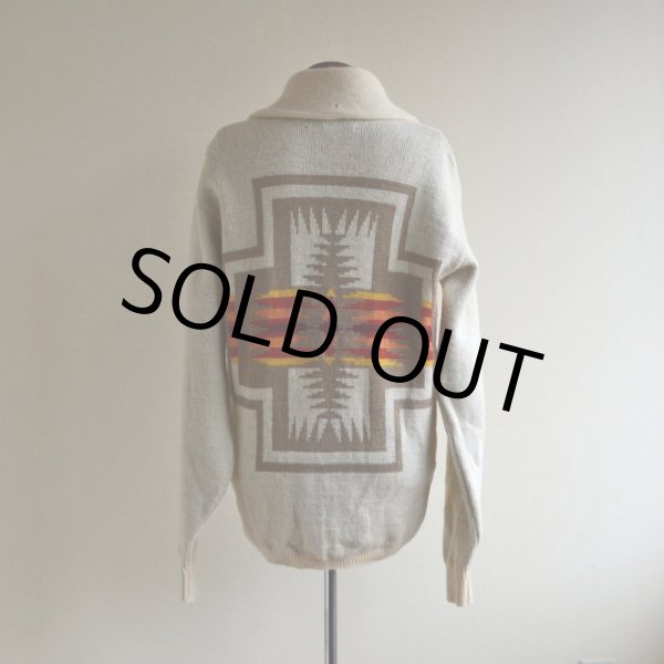 画像3: 1970s PENDLETON ショールカラーニットカーディガン  チーフジョセフ柄  表記L  (3)