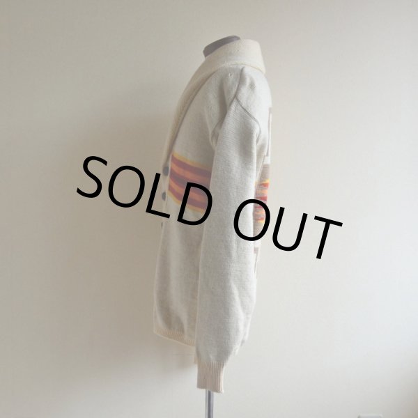 画像4: 1970s PENDLETON ショールカラーニットカーディガン  チーフジョセフ柄  表記L  (4)