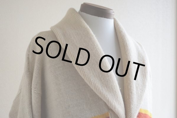 画像8: 1970s PENDLETON ショールカラーニットカーディガン  チーフジョセフ柄  表記L  (8)