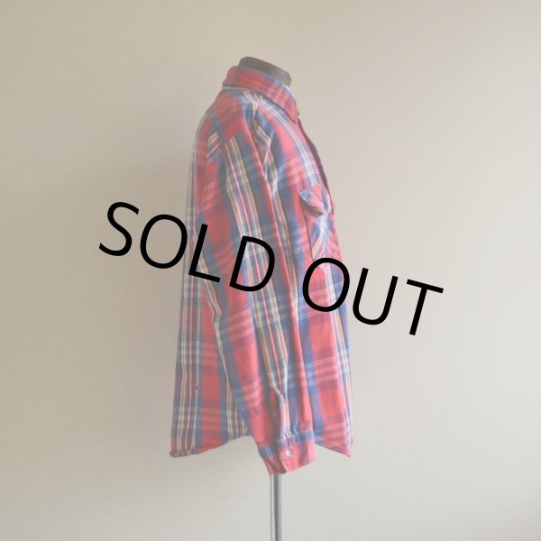 画像2: 1980s FIVE BROTHER ヘビーネルシャツ　 表記L  (2)