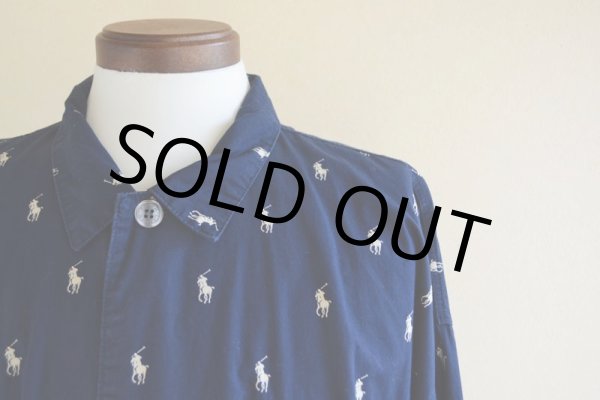 画像6: POLO RalphLauren ポニー総柄パジャマシャツ　 表記XL  (6)