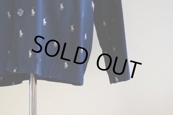 画像9: POLO RalphLauren ポニー総柄パジャマシャツ　 表記XL  (9)