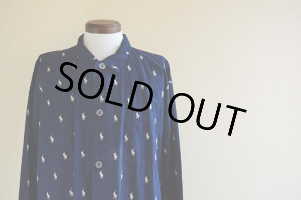 画像5: POLO RalphLauren ポニー総柄パジャマシャツ　 表記XL  (5)