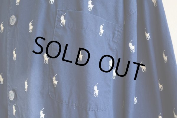 画像8: POLO RalphLauren ポニー総柄パジャマシャツ　 表記XL  (8)