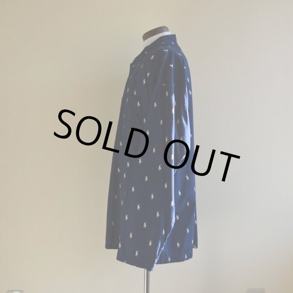 画像4: POLO RalphLauren ポニー総柄パジャマシャツ　 表記XL  (4)